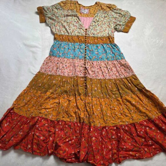 Plus 2X By Anthropologie Tiered & True floral maxi dress - Picture 1 of 14
